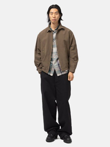 KAPTAIN SUNSHINE Cotton Drill Wide Pants Black, Pants