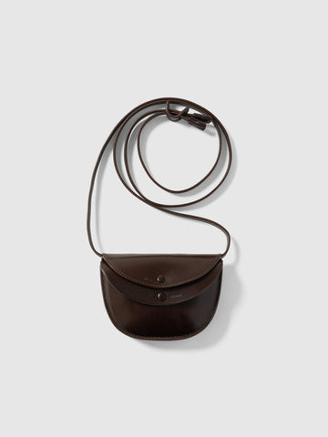 KAPTAIN SUNSHINE Round Wallet Mid Pouch Dark Brown, Pouches