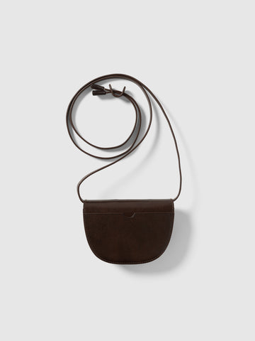 KAPTAIN SUNSHINE Round Wallet Mid Pouch Dark Brown, Pouches