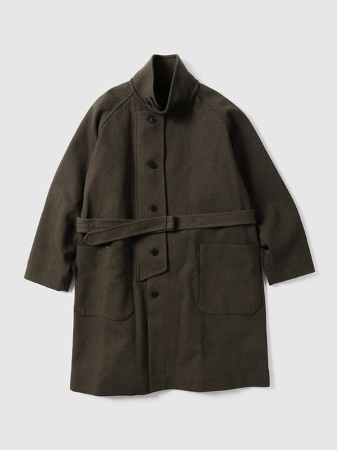 KAPTAIN SUNSHINE Stand Collar Coat Moss, Coats