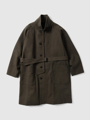 KAPTAIN SUNSHINE Stand Collar Coat Moss, Coats