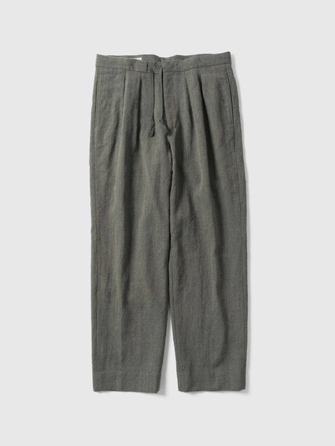 KAPTAIN SUNSHINE Wool Herringbone Easy Trousers Top Grey, Pants