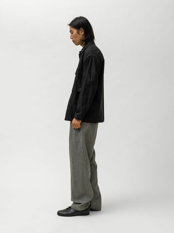 KAPTAIN SUNSHINE Wool Herringbone Easy Trousers Top Grey, Pants