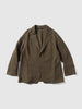 KAPTAIN SUNSHINE Wool Linen Serge Square Jacket Moss, Jackets