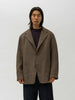 KAPTAIN SUNSHINE Wool Linen Serge Square Jacket Moss, Jackets