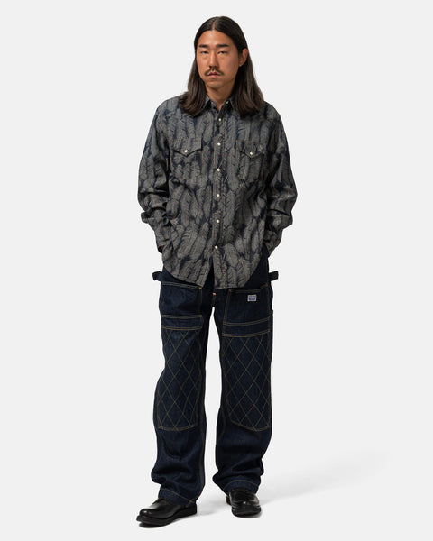 KAPITAL 11.5oz Denim LUMBER Pants Indigo, Jeans