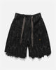 KAPITAL 12oz MAGPIE Denim W-Knee Easy Short Pants Black, Shorts