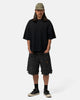 KAPITAL 12oz MAGPIE Denim W-Knee Easy Short Pants Black, Shorts