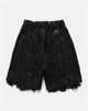 KAPITAL 12oz MAGPIE Denim W-Knee Easy Short Pants Black, Shorts