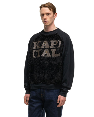 KAPITAL 30/-SWTxFur GRIZZLY SWT (SPEAKEASY KAPITAL) Black, Sweatshirts