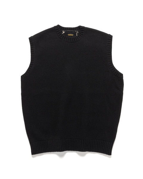 KAPITAL 5G Wool BONE Vest Black, Vests