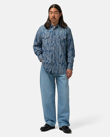 KAPITAL 5oz MAGPIE Denim HUSKY Western Shirt Light, Shirts