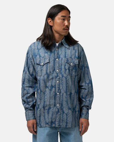 KAPITAL 5oz MAGPIE Denim HUSKY Western Shirt Light, Shirts
