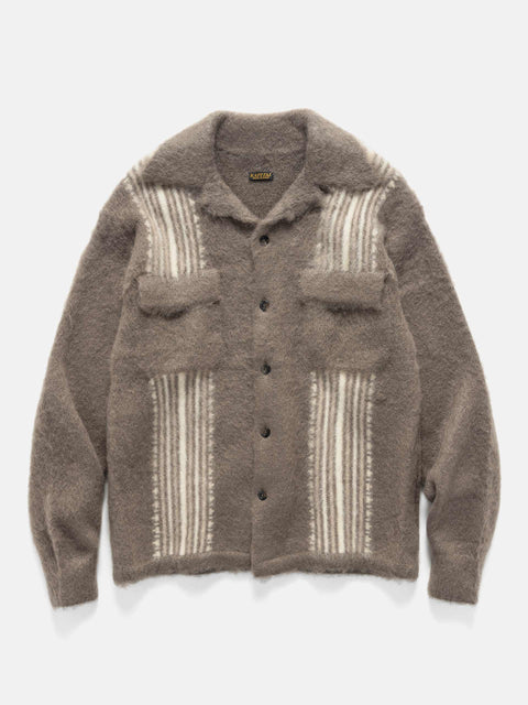 KAPITAL 7G Mohair Knit Board Shirt Moca Beige, Shirts