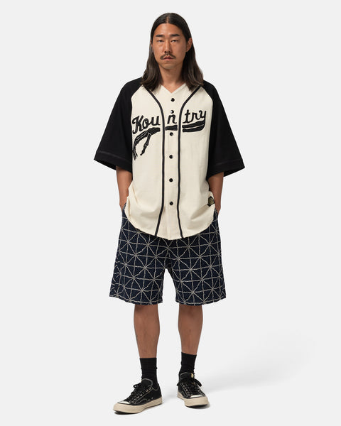 KAPITAL 8oz Denim FOLK-DOJO EASY Shorts Dark #2, Shorts