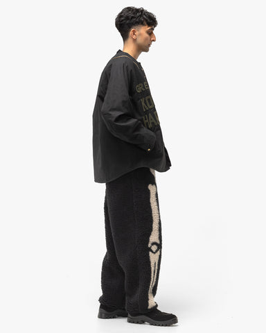 KAPITAL BONE Boa Fleece Easy Pants Black, Pants