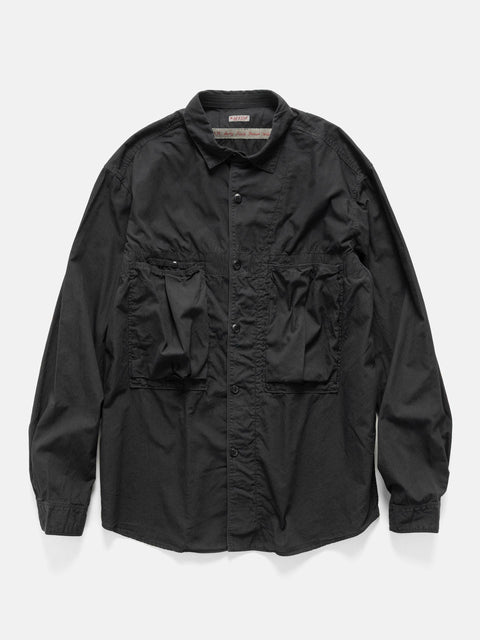 KAPITAL Broad Cloth Anorak Shirt Black, Shirts