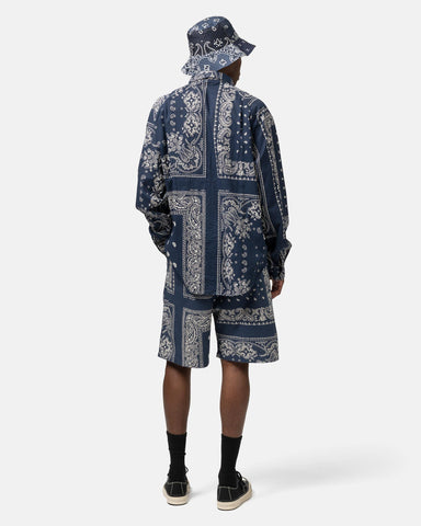 KAPITAL Combed Burberry RAT BRAND Bandana Patchwork EASY Short Pants Aubergine, Shorts
