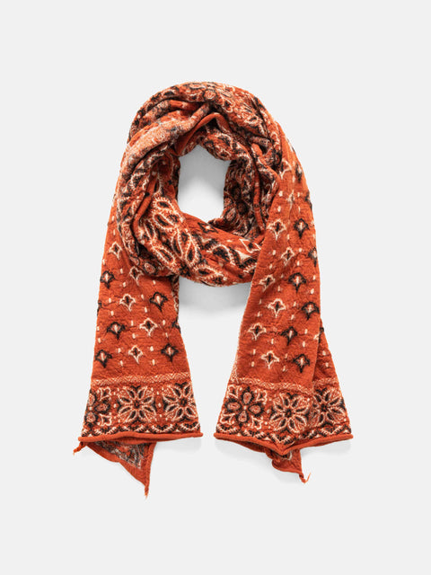 KAPITAL Fulling Wool Scarf Colorful BIG-MAMA Bandana Orange, Scarves
