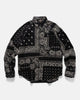 KAPITAL Gauze RAT BRAND Bandana Patchwork Raglan Shirt Black, Shirts