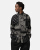 KAPITAL Gauze RAT BRAND Bandana Patchwork Raglan Shirt Black, Shirts