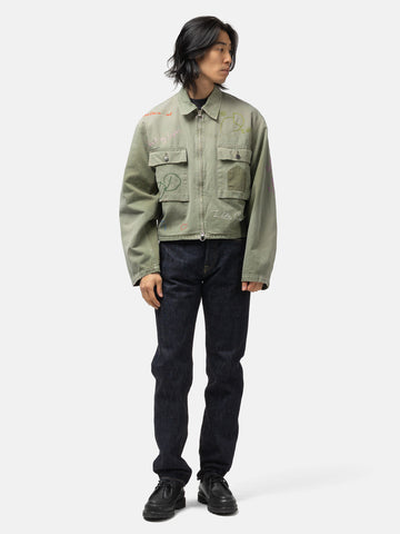 KAPITAL Herringbone HUNTER Drizzler JKT (Memorial Embroidery) Khaki, Jackets
