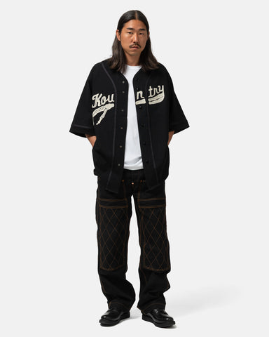 KAPITAL Light Canvas LUMBER Pants Black, Pants