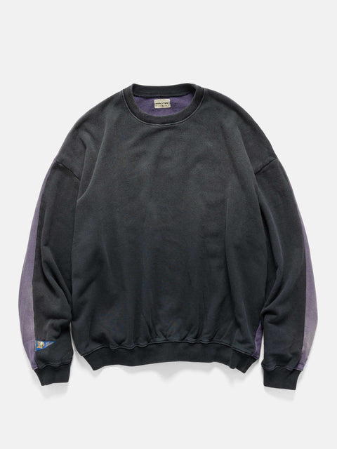 KAPITAL SWT Knit 2Tones Remake BIG SWT (BONE) BLKxPurple, Sweatshirts