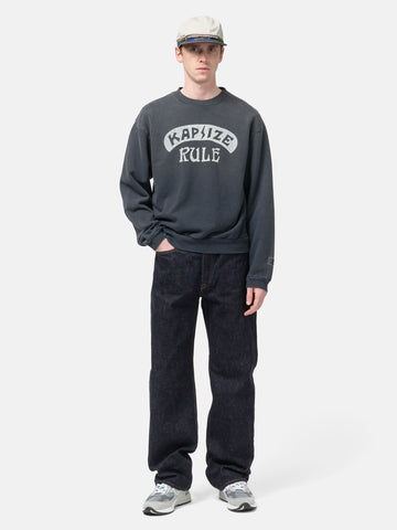 KAPITAL SWT Knit Crew SWT (Kapsize Rule) Black, Sweatshirts