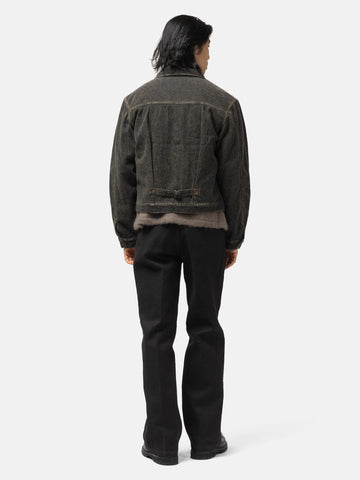KAPITAL Twill Aging-Wool 1st JKT Fade Charcoal, Denim Jackets