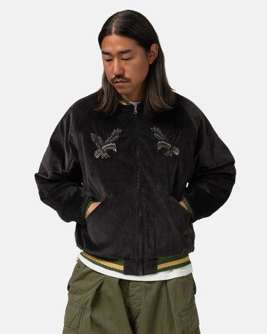 KAPITAL Velveteen Souvenir JKT (Raven&Skull) Black, Bomber Jackets