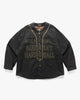 KAPITAL Weather Cotton Oil Coating Baseball Blouson Black, Jackets