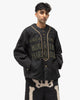 KAPITAL Weather Cotton Oil Coating Baseball Blouson Black, Jackets