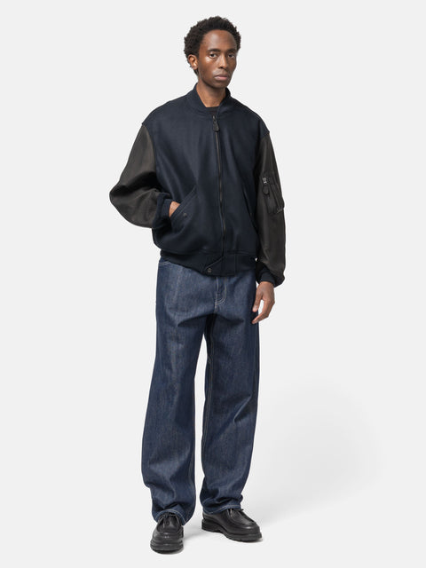 KAPTAIN SUNSHINE Bomber Jacket Navy, Bomber Jackets