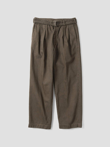 KAPTAIN SUNSHINE Dyed Denim Riviera Pants Cub Brown, Pants