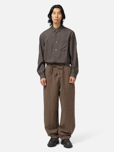 Full body shot of the Kaptain Sunshine Gaba. Traveller Easy Pants Cub Brown