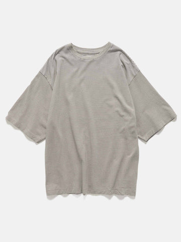 KAPTAIN SUNSHINE Hard Twisted Stripe Jersey Half-sleeve Tee Black Pin Stripe, T-Shirts