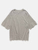 KAPTAIN SUNSHINE Hard Twisted Stripe Jersey Half-sleeve Tee Black Pin Stripe, T-Shirts
