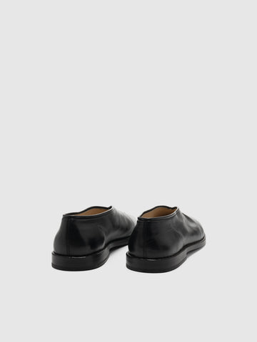 LEMAIRE Flat Piped Slippers Black / Dark Chocolate, Shoes