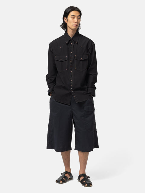 LEMAIRE Shirt With Studs Black, Shirts