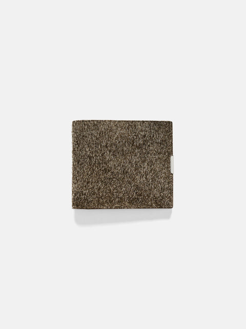 Front view of the LEMAIRE Soft Tab Bifold Velvet Moss