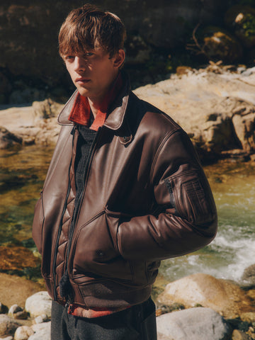 HAVEN Turbine Jacket - Leather Windstopper® Earth, Leather Jackets