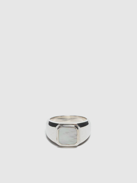 Maple Duppy Signet Mother Of Pearl Silver 925, Jewelry