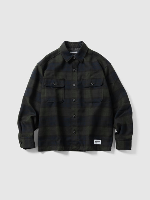 Neighborhood CPO Shirt LS Green Check, Shirts