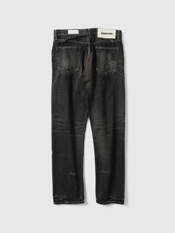 Neighborhood Washed Denim DP Mid Pants Black, Jeans