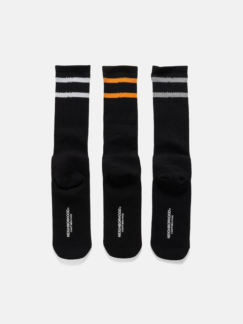 Neighborhood Classic 3Pack Socks Black, Socks