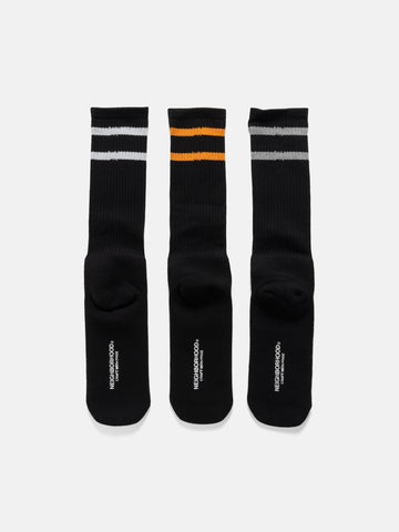 Neighborhood Classic 3Pack Socks Black, Socks