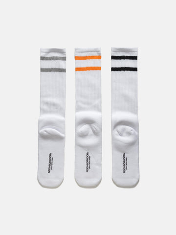 Neighborhood Classic 3Pack Socks White, Socks