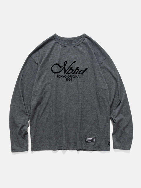 Neighborhood Heather Fabric Tee LS Black, T-Shirts