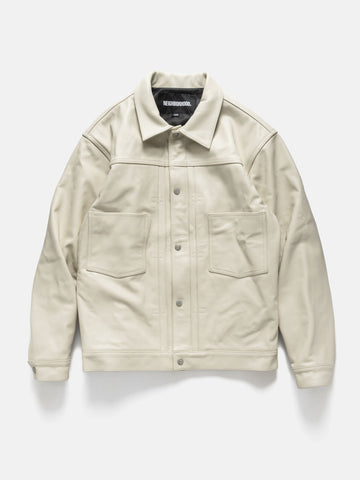 Neighborhood Leather Type-2 Jacket White, Leather Jackets